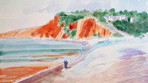 The Sunday Art Show - En Plein Air Watercolour Paintings of Budleigh Salterton in Devon